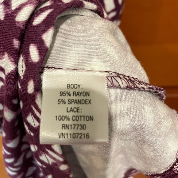 Merona purple and white dress - M - Picture 5 of 7